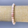 Opal Faceted Cube Bracelet, 5 mm diameter, 18 cm length, stretch
