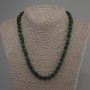 Chrysoprase Cube Necklace, 7 mm diameter, approx. 50 mm length, with a clasp