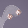 Rhombi Yellow Crystal Earrings, 10 mm diameter