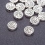 Wooden bead-insert hardware, diameter 9x3 mm, drilled hole, packaging 20 g ± 17 pcs