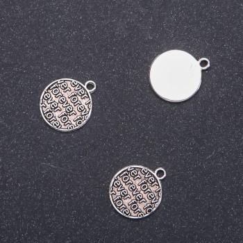 Pendant hardware 'Forever' (Forever), diameter 14 mm, length 18 mm, diameter 1.8 mm, packaging 20 g, 18 pcs (+ -)