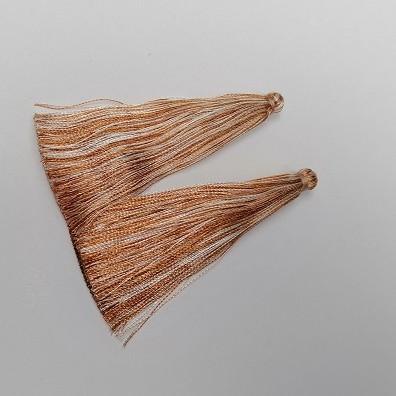 Craft supply brush 'Caramel Stripe', 7 cm long, 7 mm diameter, pair